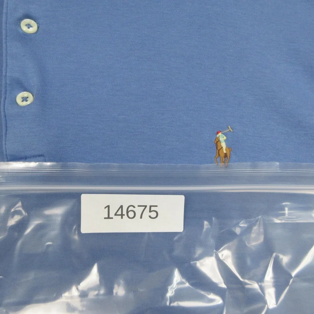 Polo Ralph Lauren Polo Shirt Mens 2XB Big Tall Blue Classic Cotton Flesh Pony